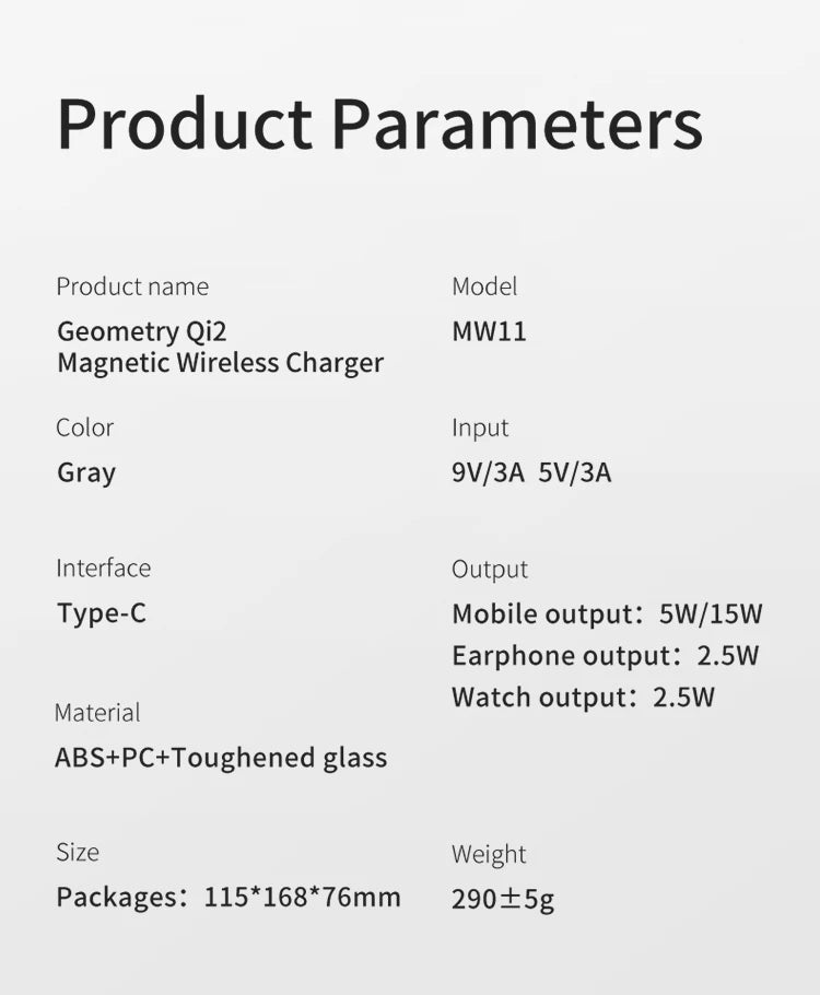 Carregador Sem Fio Qi2 3 em 1 com Dock Auto-Rotativo para iPhone 16/15/14 Pro Max, AirPods e iWatch - Carregamento Rápido.