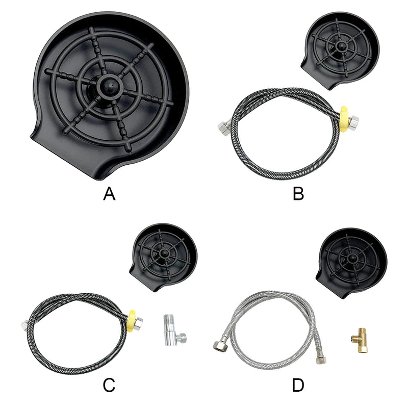 Lavador Automático de Copos de Vidro: Limpador Automático para Copos de Bar, Cerveja, Chá de Leite, Lavadora de Garrafas - Acessórios para Pia de Cozinha