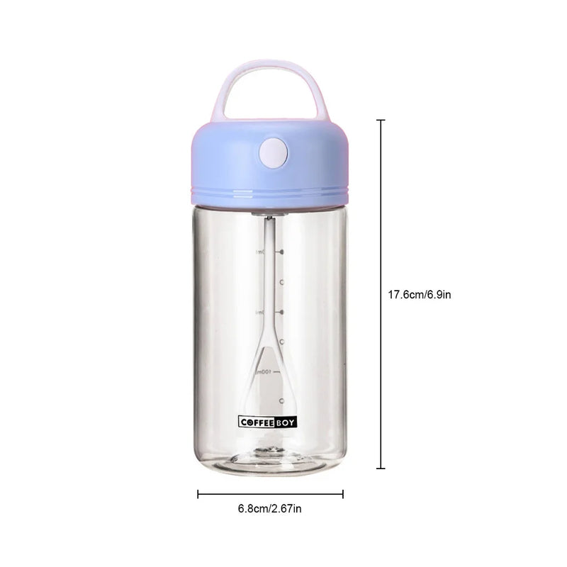 Shake Bottle à prova de vazamentos e impermeável IPX5: Copo de Mistura de 380ML com Agitador Automático, Funcionamento por Bateria e Controle por Botão – Misturador de Bebidas e Água.