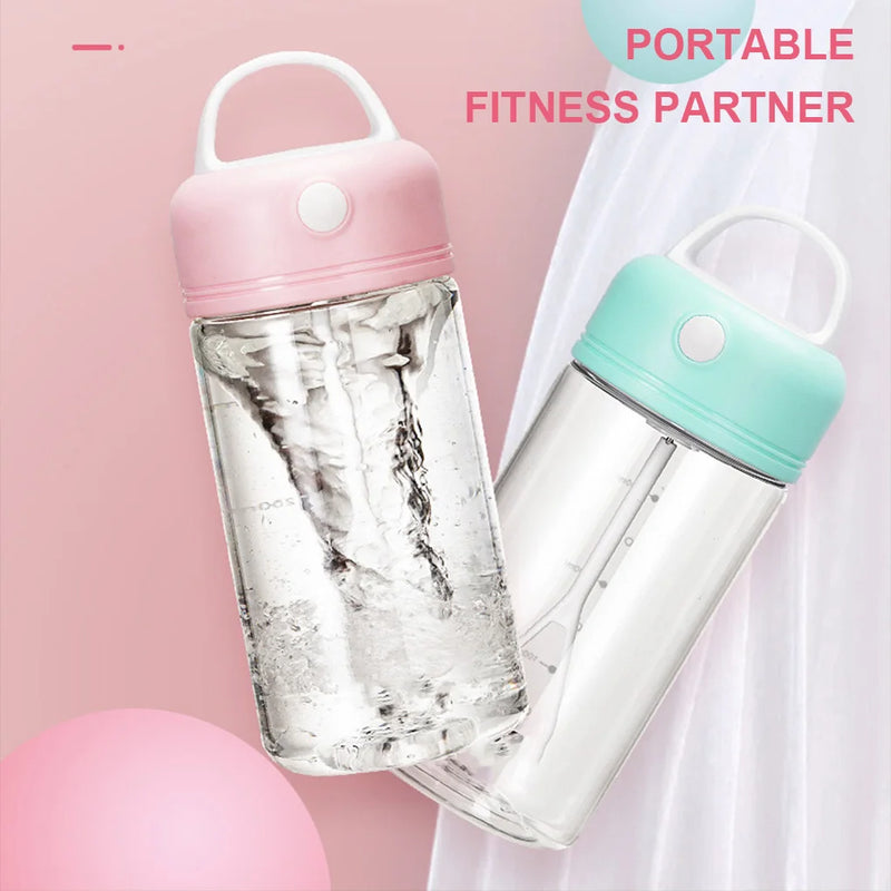 Shake Bottle à prova de vazamentos e impermeável IPX5: Copo de Mistura de 380ML com Agitador Automático, Funcionamento por Bateria e Controle por Botão – Misturador de Bebidas e Água.