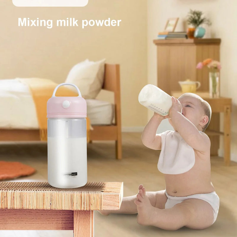 Shake Bottle à prova de vazamentos e impermeável IPX5: Copo de Mistura de 380ML com Agitador Automático, Funcionamento por Bateria e Controle por Botão – Misturador de Bebidas e Água.